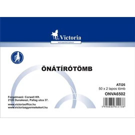 Önátírótömb, A6, 50x2lap, VICTORIA, 50garn/tömb