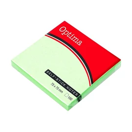 Öntapadós jegyzet OPTIMA 76x76mm pasztell zöld 100 lap