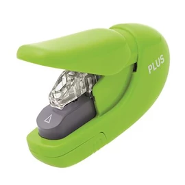 Kapocs nélküli tűzőgép, kézi, 5 lap, PLUS, zöld Kapocs nélküli tűzőgép, kézi, 5 lap, PLUS, zöld