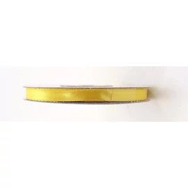 Szatén szalag, 6mm, sárga, 25m/db