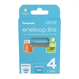 Panasonic Eneloop BK-4LCCE/4BE AAA 550mAh mikro ceruza akku 4db/csomag Panasonic Eneloop BK-4LCCE/4BE AAA 550mAh mikro ceruza akku 4db/csomag