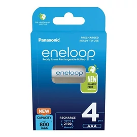 Panasonic Eneloop BK-4MCDE/4BE AAA 800mAh mikro ceruza akku 4db/csomag Panasonic Eneloop BK-4MCDE/4BE AAA 800mAh mikro ceruza akku 4db/csomag
