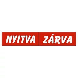 Piktogram Nyitva-zárva (kétold. tábla) piros