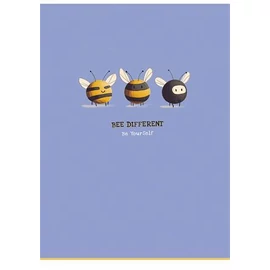 Füzet, tűzött, A4, vonalas, 40 lap, SHKOLYARYK, "Bee different", vegyes