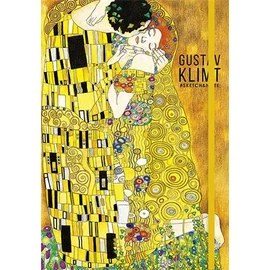 Skiccfüzet, pontrácsos, A5, 80 lap, keményfedeles, SHKOLYARYK, "Klimt&Van Gogh", vegyes
