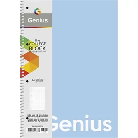 Spirálfüzet, vonalas, A4, 80 lap, PP borító, SHKOLYARYK "Genius Pastel", vegyes