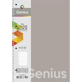 Spirálfüzet, kockás, A4, 80 lap, PP bortító, SHKOLYARYK "Genius", vegyes