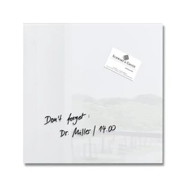 Mágneses üvegtábla, 30x30 cm, SIGEL "Artverum® ", fehér Mágneses üvegtábla, 30x30 cm, SIGEL "Artverum® ", fehér