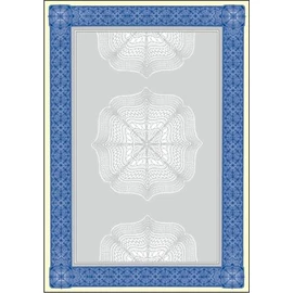 Előnyomott papír, A4, 185 g, SIGEL "Oklevél", kék, 20lap/cs Előnyomott papír, A4, 185 g, SIGEL "Oklevél", kék, 20lap/cs