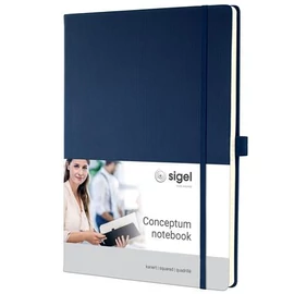 Jegyzetfüzet, exkluzív, A4, kockás, 97 lap, keményfedeles, SIGEL "Conceptum", éjkék Jegyzetfüzet, exkluzív, A4, kockás, 97 lap, keményfedeles, SIGEL "Conceptum", éjkék