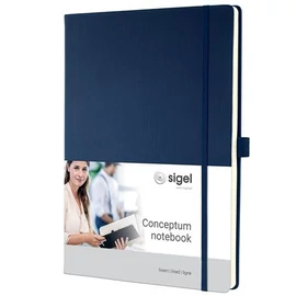 Jegyzetfüzet, exkluzív, A4, vonalas, 97 lap, keményfedeles, SIGEL "Conceptum", éjkék Jegyzetfüzet, exkluzív, A4, vonalas, 97 lap, keményfedeles, SIGEL "Conceptum", éjkék