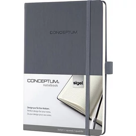 Jegyzetfüzet, exkluzív, A5, kockás, 97 lap, keményfedeles, SIGEL "Conceptum", sötétszürke Jegyzetfüzet, exkluzív, A5, kockás, 97 lap, keményfedeles, SIGEL "Conceptum", sötétszürke
