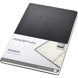 Füzet, exkluzív, A5, vonalas, 60 lap, keményfedeles, SIGEL "Conceptum", fekete Füzet, exkluzív, A5, vonalas, 60 lap, keményfedeles, SIGEL "Conceptum", fekete