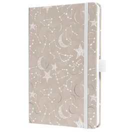 Naptár, A5, heti, 2026, kemény borító, SIGEL "Jolie", Cosmic Fantasy Beige