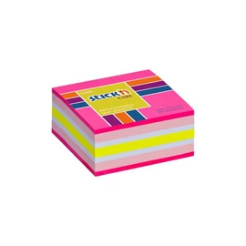 Öntapadó jegyzettömb STICK`N 51x51mm neon rózsaszín mix 250 lap