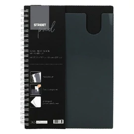Spirálfüzet STREET Pad A/4 kockás 80 lapos fekete Spirálfüzet STREET Pad A/4 kockás 80 lapos fekete