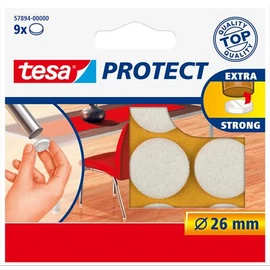 Filckorong, karcolásgátló, 26mm, TESA "Protect®", fehér, 9db/cs