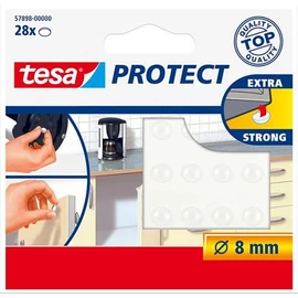 Zaj- és csúszásgátló korong, 8mm, TESA "Protect", átlátszó, 28db/cs