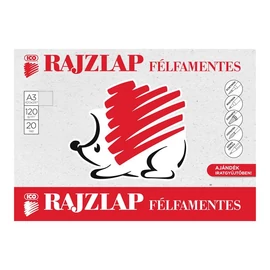 Rajzlap, félfamentes, A3, 120 g/m2, ICO "Süni", 20db/cs Rajzlap, félfamentes, A3, 120 g/m2, ICO "Süni", 20db/cs