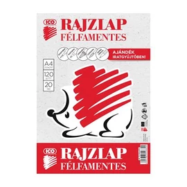 Rajzlap, félfamentes, A4, 120 g/m2, ICO "Süni", 20db/cs