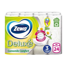 Toalettpapír, 3 rétegű, kistekercses, 24 tekercs, ZEWA "Deluxe", kamilla