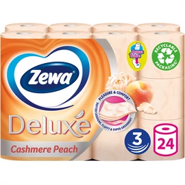 Toalettpapír, 3 rétegű, kistekercses, 24 tekercs, ZEWA "Deluxe", barack