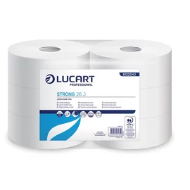 Toalettpapír, 2 rétegű, nagytekercses, 26cm átmérő, LUCART, "Strong", hófehér, 6tek/cs