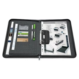 Konferencia mappa, A4, poliészter, 2 gyűrűs, WEDO "College", szürke Konferencia mappa, A4, poliészter, 2 gyűrűs, WEDO "College", szürke