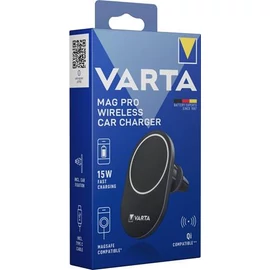 Autós tartó és töltő, Qi/USB-C PD, 15W, VARTA "Mag Pro" Autós tartó és töltő, Qi/USB-C PD, 15W, VARTA "Mag Pro"