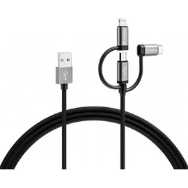USB kábel, 3-az-1-ben USB A–Light/Micro/C, 2m, VARTA USB kábel, 3-az-1-ben USB A–Light/Micro/C, 2m, VARTA
