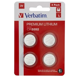 Gombelem, CR2032, 4 db, VERBATIM "Premium" Gombelem, CR2032, 4 db, VERBATIM "Premium"