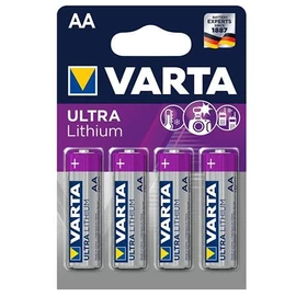 Elem, AA ceruza, 4 db, lítium, VARTA "Ultra Lithium" Elem, AA ceruza, 4 db, lítium, VARTA "Ultra Lithium"
