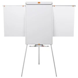 Flipchart tábla, mágneses felület, 2 db segédkarral, NOBO "Essentials", fehér