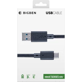 Bigben Interactive XBOX Series X USB-C Charging and Data Cable 3m Black Bigben Interactive XBOX Series X USB-C Charging and Data Cable 3m Black