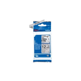 Brother TZe-R931 selyem szövet P-touch szalag (12mm) Black on Silver - 4m Brother TZe-R931 selyem szövet P-touch szalag (12mm) Black on Silver - 4m