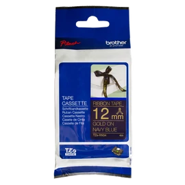 Brother TZE-RN34 selyem szövet P-touch szalag (12mm) Gold on Navy Blue - 4m Brother TZE-RN34 selyem szövet P-touch szalag (12mm) Gold on Navy Blue - 4m