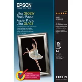 Epson A/4 Ultra Fényes Fotópapír 15Lap 300g