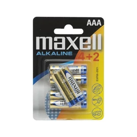 Maxell AAA Alkáli Elem 4+2db/csomag Maxell AAA Alkáli Elem 4+2db/csomag