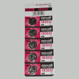 Maxell CR2032 Lítium Gombelem 5db/csomag Maxell CR2032 Lítium Gombelem 5db/csomag