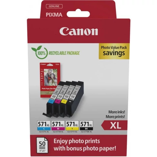 Canon CLI571XL Bk/C/M/Y+10x15 PP201 Multipack /o/