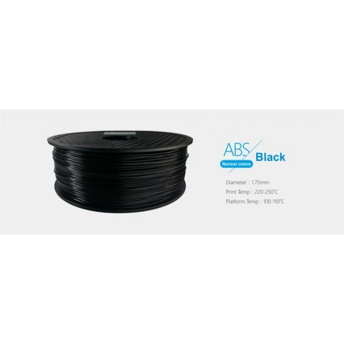 3D FILAMENT 1,75mm ABS Fekete (1kg-os tekercs)