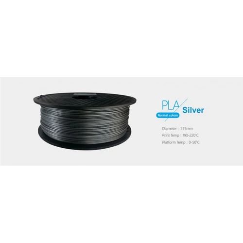 3D FILAMENT 1,75mm PLA Ezüst /1kg-os tekercs/