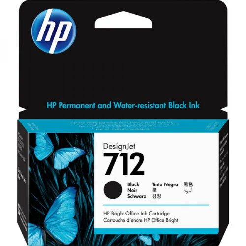 HP 3ED70A No.712 fekete tintapatron 38ml (eredeti)