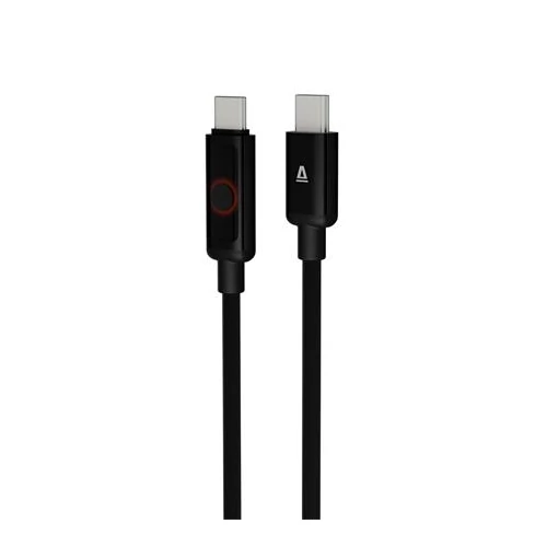 Töltőkábel, USB-C - USB-C, 60W, 1 m, AVAX "CB654 Pulsey", szürke