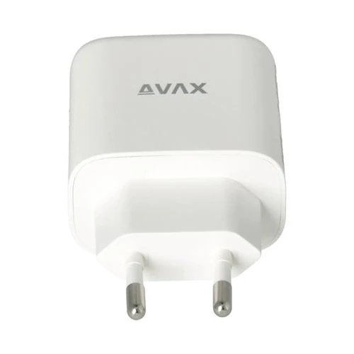 Hálózati töltő, GaN, USB-A + USB-C, AVAX "CH360 Speedy", fehér