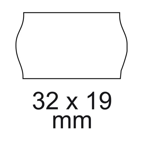 Árazószalag, 32x19mm, fehér, 10tek/cs