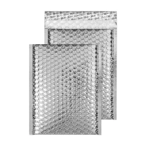 Légpárnás tasak, C5+, 250x180 mm, BLAKE, fényes ezüst