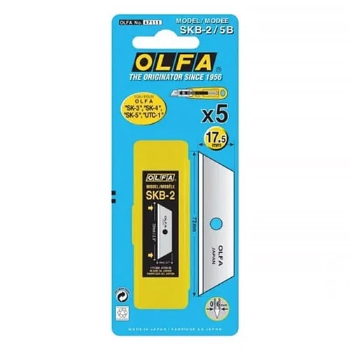 Biztonsági vágókés betét OLFA SKB-2/5B  rozsdamentes acél  5 darabos