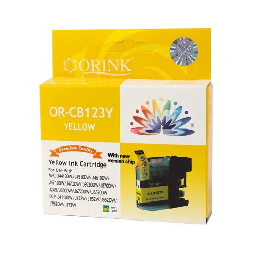 Brother LC123 tintapatron yellow (utángyártott Orink)