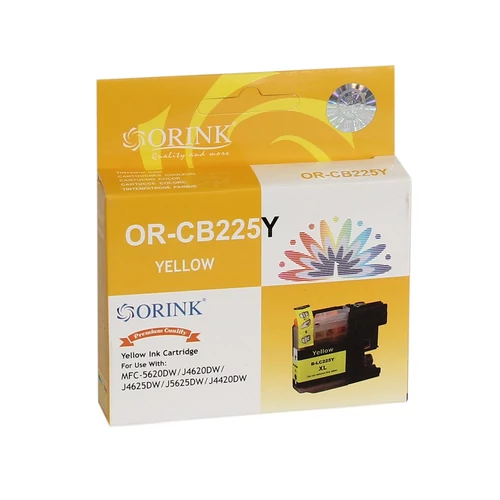 Brother LC225XL tintapatron yellow (utángyártott Orink)